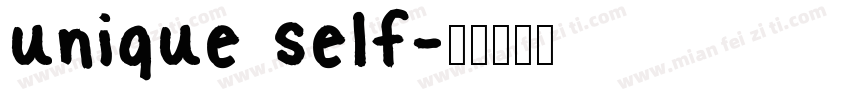 unique self字体转换